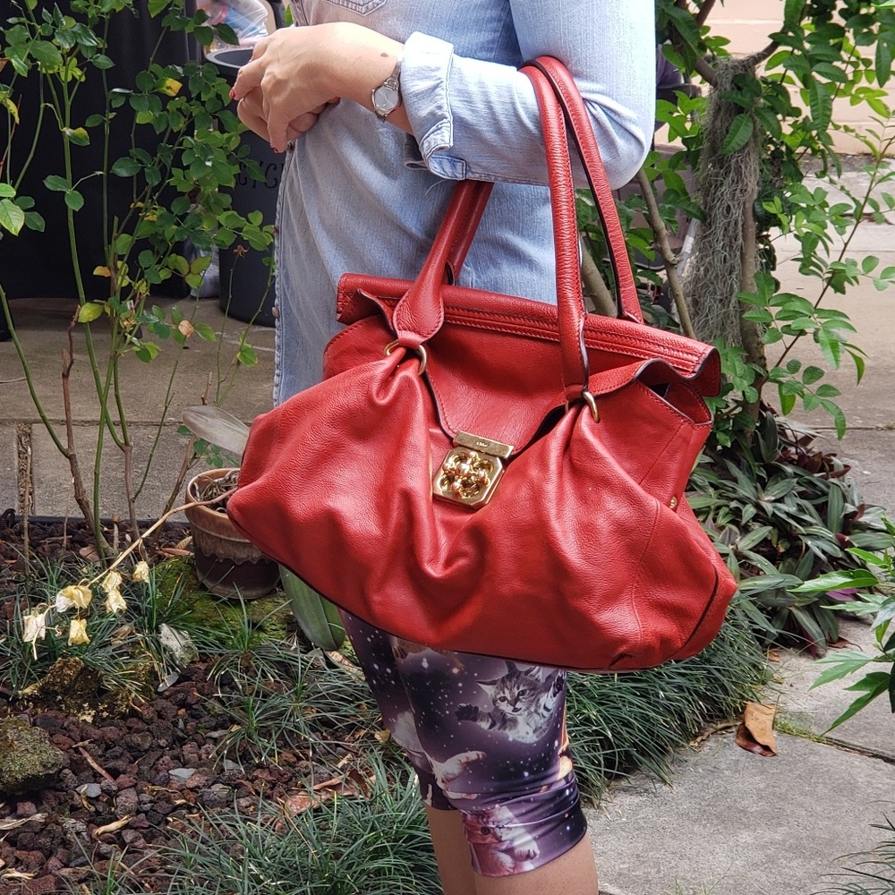 Chloe Elsie Red Bag